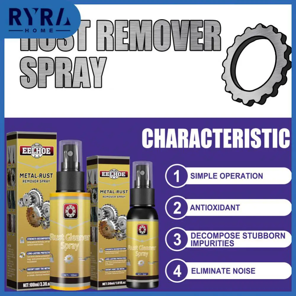 

30/100ml Rust Inhibitor Derusting Spray Kitchen Pots Rust Remover Spray Quickly Surface Polisher Car Wheel Rust Remover