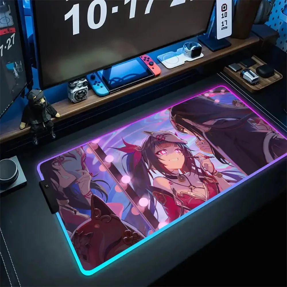 H_honkai S_star R_rail RGB коврик для мыши S _ Блестящий игровой аксессуары компьютера