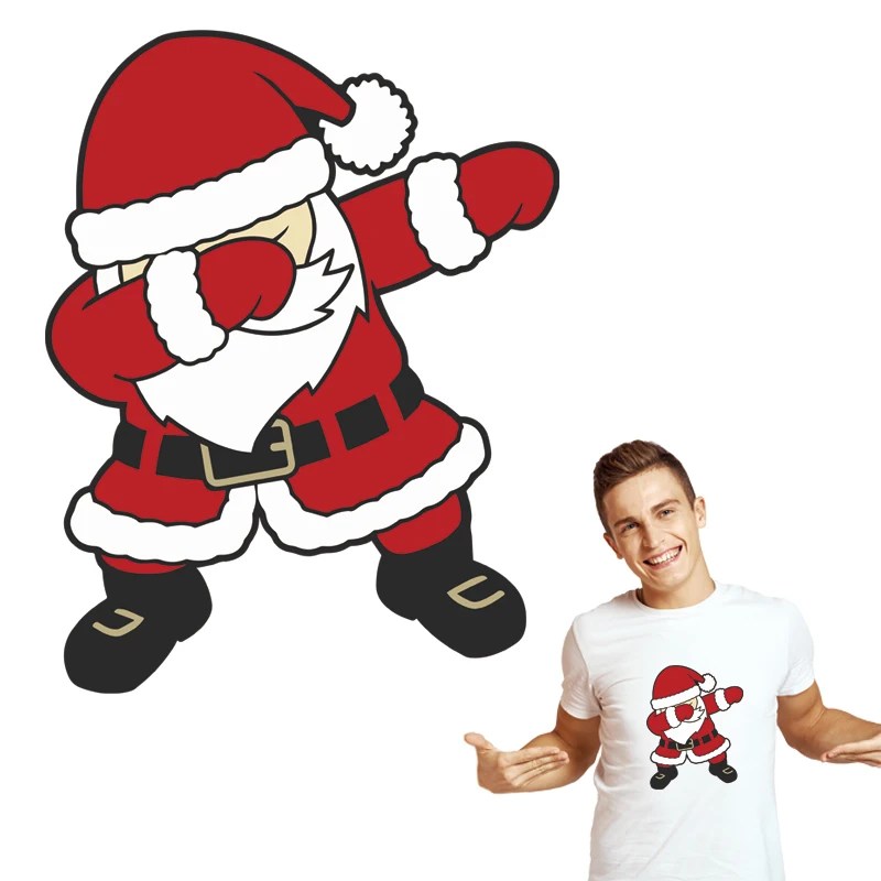 

Термотрансферный Рождественский сварочный патч Swag с Санта-Клаусом, термотрансферный аксессуар «сделай сам», модные наклейки для одежды, патчи, наклейки