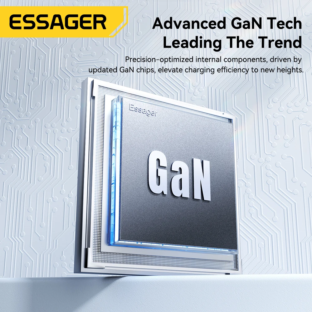 Essager 65 Вт GaN зарядное устройство Ultra Thin Quick Charge 4.0 PD3.0 PPS Портативное USB Type C для