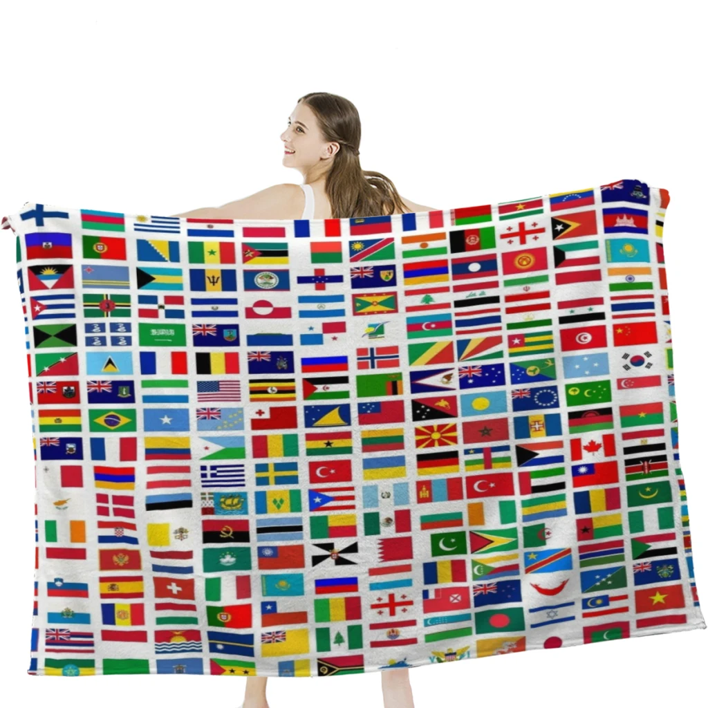 

Flags of The World Soft Velvet Blanket Lightweight Bed Blanket Home Decor Fleece Blanket