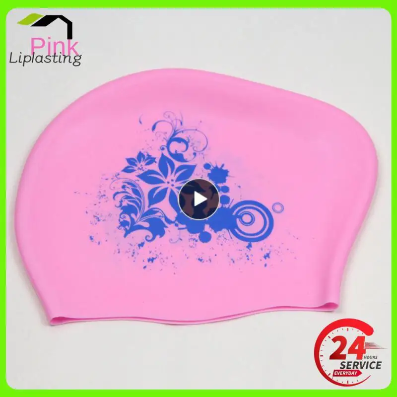 

Good Elasticity Swimming Cap Hair Protection Summer Swim Cap Colorful High-quality Silicone Water Sport Cap Non-slip Waterproof