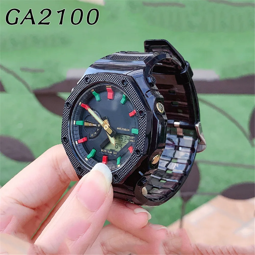 Pаспродажа Новый ремешок для часов чехол для Casio G-Shock GA-2100 Refit заменяемый мужской T прозрачный полимерный браслет на запястье Ga 2100 для мужчин женщин мужч...
