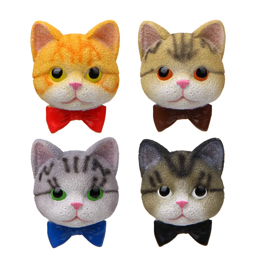 

Креативный галстук-бабочка, кошка, магнит на холодильник, декоративное украшение для дома, магнитная застежка в Корейском стиле, милый и забавный подарок