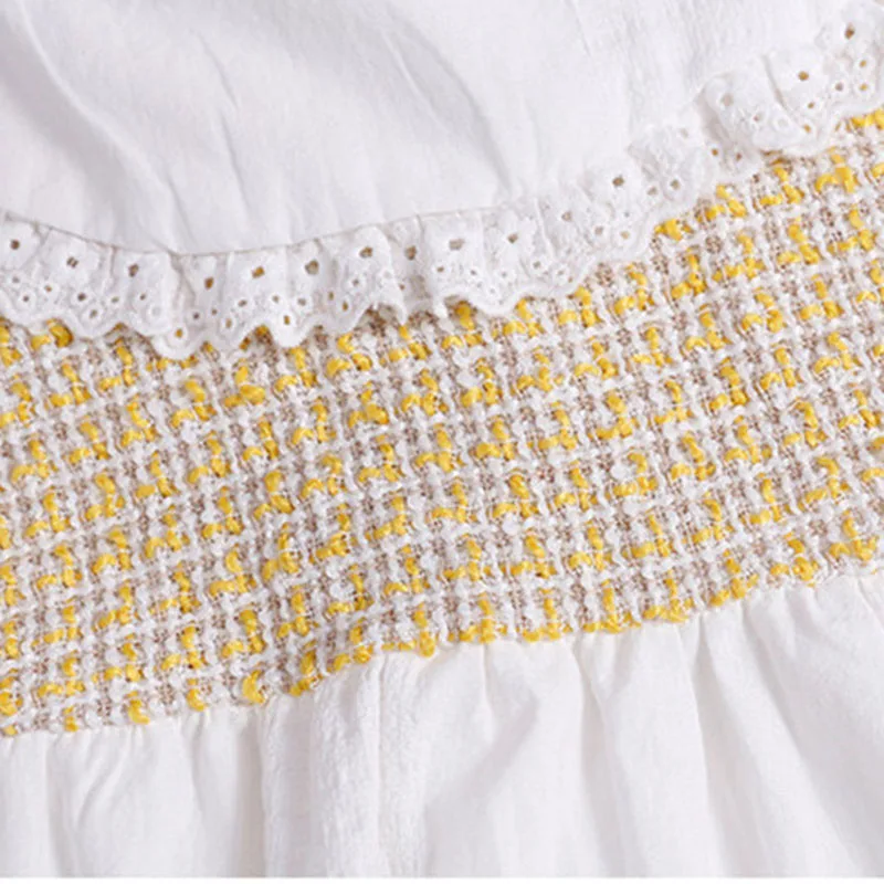 Корейский стиль топ с имитацией двух длинных рукавов для девочек рубашки детская