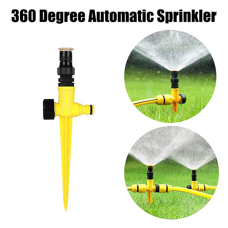 

360° Garden Sprinkler Rotation Irrigation Watering System Automatic Agriculture Lawn Farm Greenhouse Spray Nozzle Tool