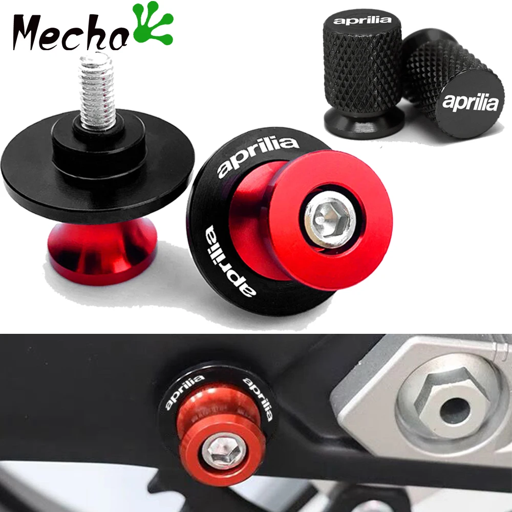 

8 мм катушки Swingarm, слайдер, подставка, винты и Колесо Крышки стержня вентиля шины для Aprilia RS125 RS 125 2006-2010 2009