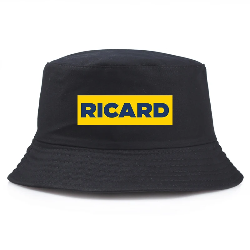 

Unisex Summer Ricard Bob Hat Fashion Man Casual Travel Sun Bucket Hat Boy Letter Cotton Fisherman Cap Women Spring Panama Hat