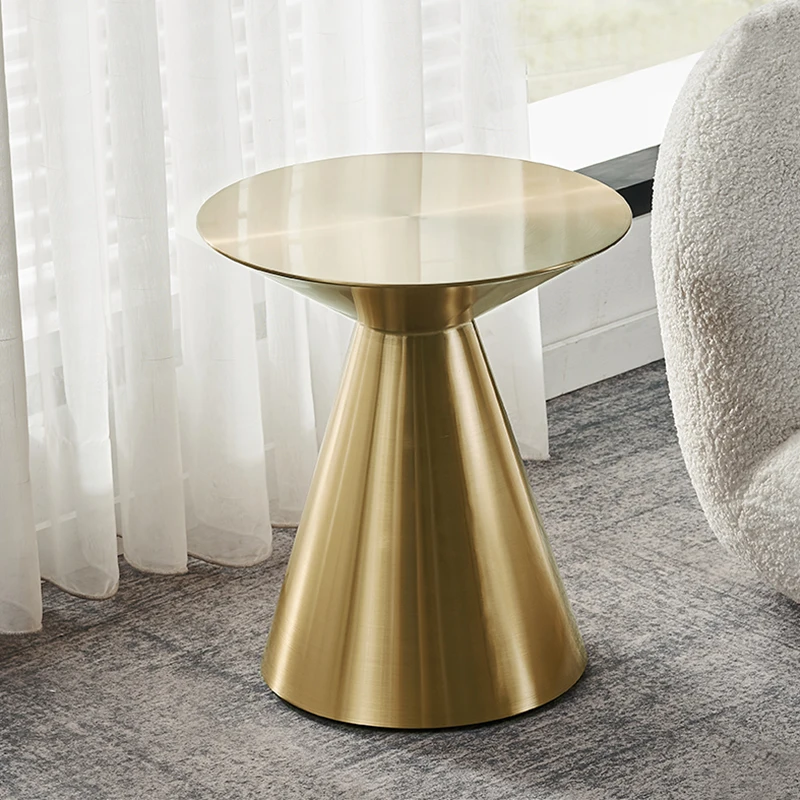 

italian design stainless steel modern coffee table luxury round tables gold side table for living room furniture