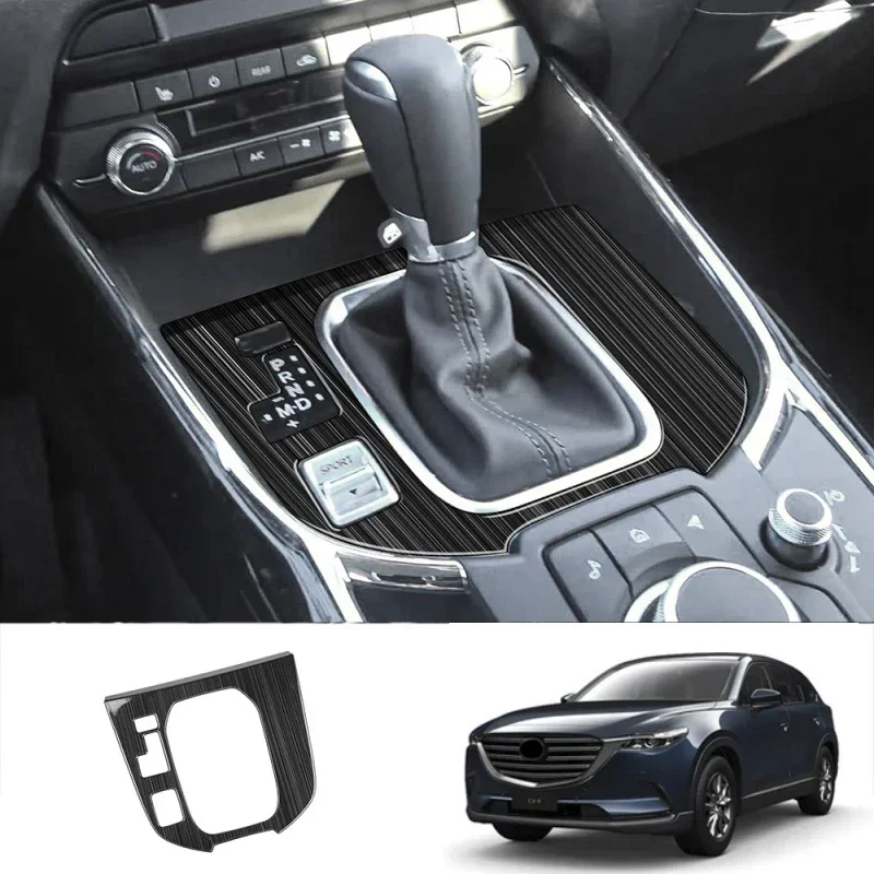 

RHD LHD для Mazda CX9 CX-9 2022 2023, стальная центральная панель переключения передач, переключатель подъема окна, кнопка, крышка панели, аксессуары