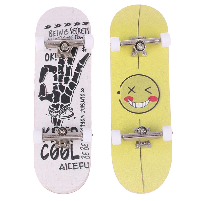 Fingerboard SkateBoard Wooden Double-warped Finger Skateboard Toy Professional Stents Finger Skate Set Children Boy Toy Gift