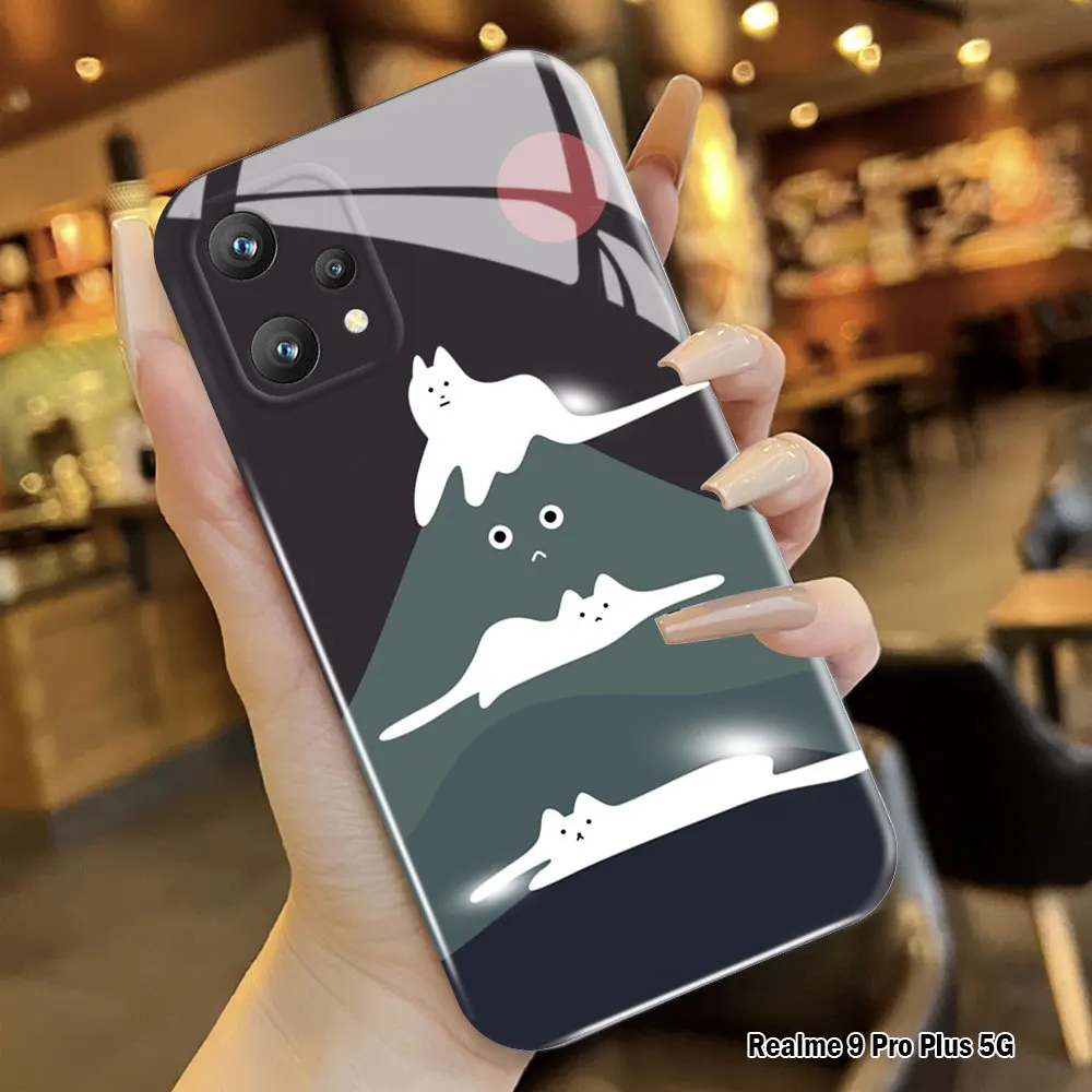 

For Realme 9 Pro Plus 5G 8 7 Pro 7I C17 Film Case Scenery Shockproof Full Cover Camera Protection Gloss Cases