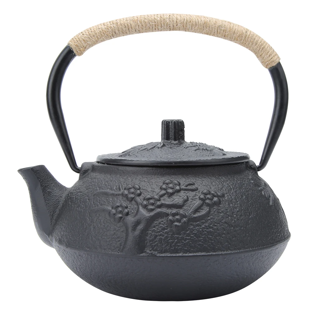 

0.9L Household Mini Black Iron Kettle Tea Pot Tea Set Teapot Teahouse Supplies
