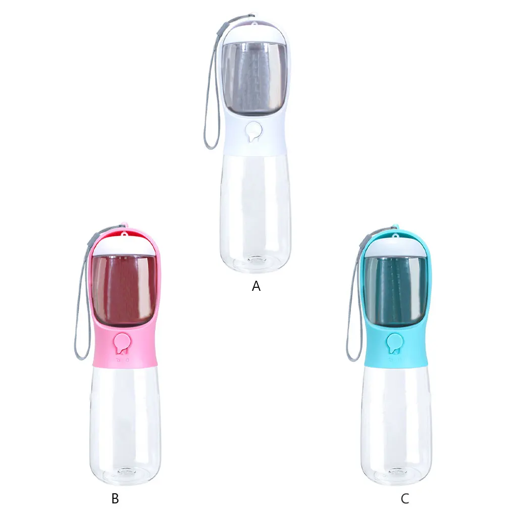 

2 In 1 550ml Dog Water Bottle Drinking with Rope Travel Pet Drinker Feeder Portable Leakproof Bowl Dispenser Pets Supplies