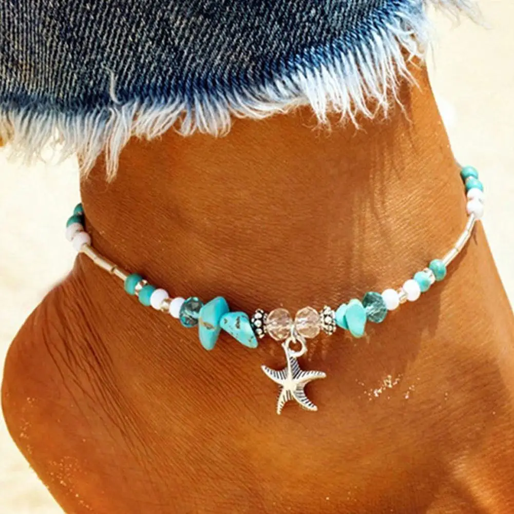 

Bohemian Beads Ankle Bracelet For Women Leg Chain Round Tassel Anklet Summer Vintage Foot Jewelry Accessories Summer Jewelr I0S0