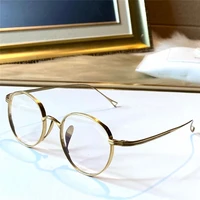 super sung 10518 optical eyeglasses for unisex retro style anti blue light lens plate titanium full frame with box