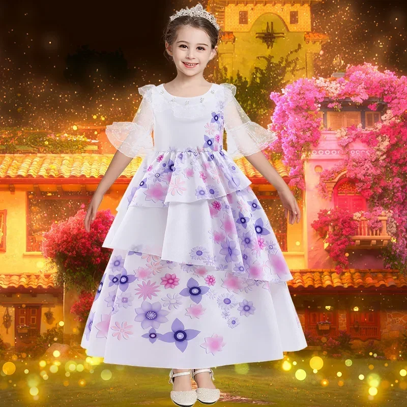 Платье Принцессы Для Девочек Косплей Волшебная Сетка Контрастная Детская Юбка