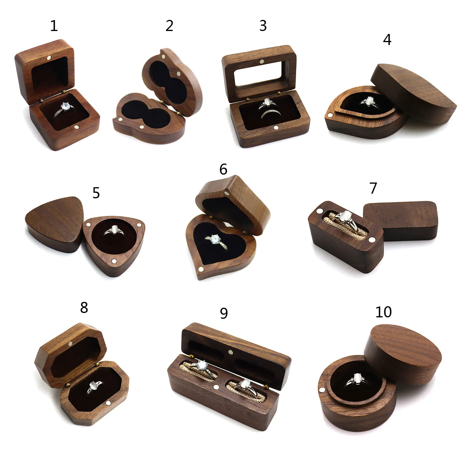 

Wood Ring Box Jewelry Boxes and Organizers for Engagement, Proposal, Wedding Gift for Special Occasions