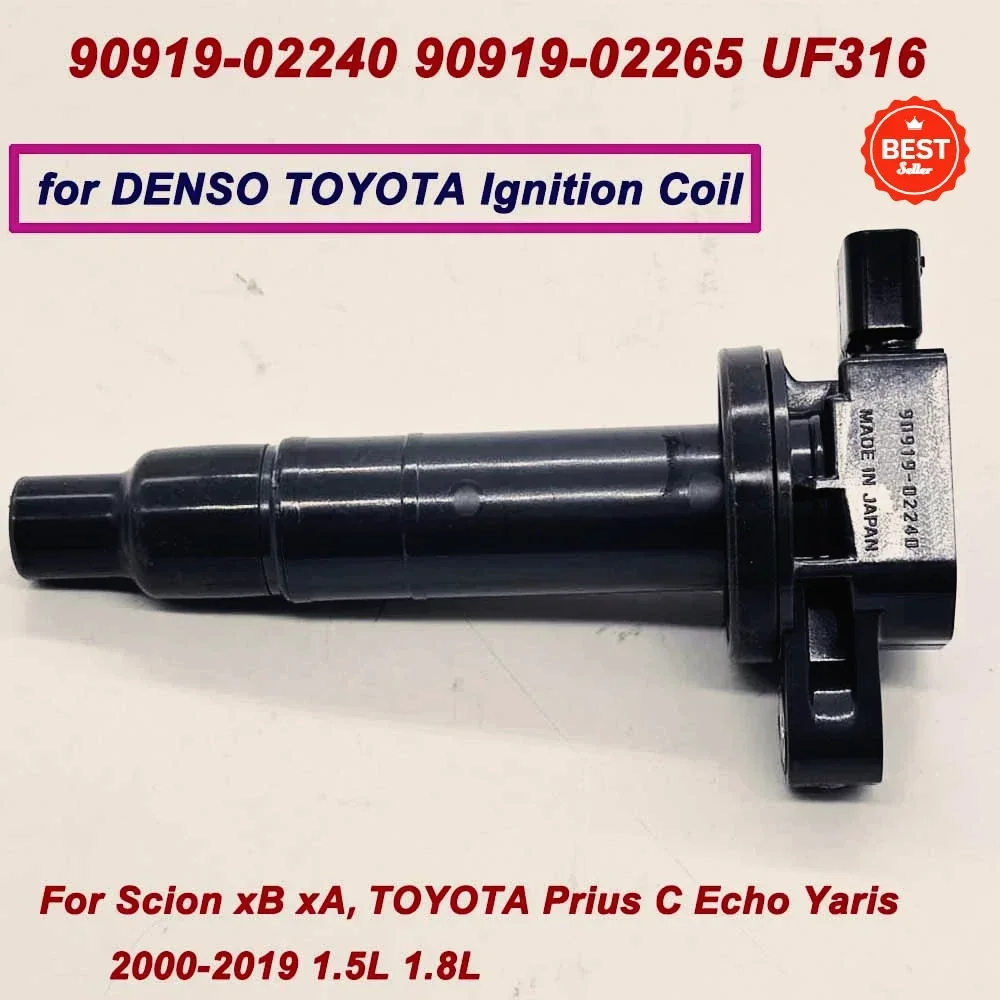 90919-02240 90919-02265 для катушки зажигания DENSO TOYOTA Scion Prius Yaris 2000-2019 1 5 л 8 673-1306 9091902240 9091902265