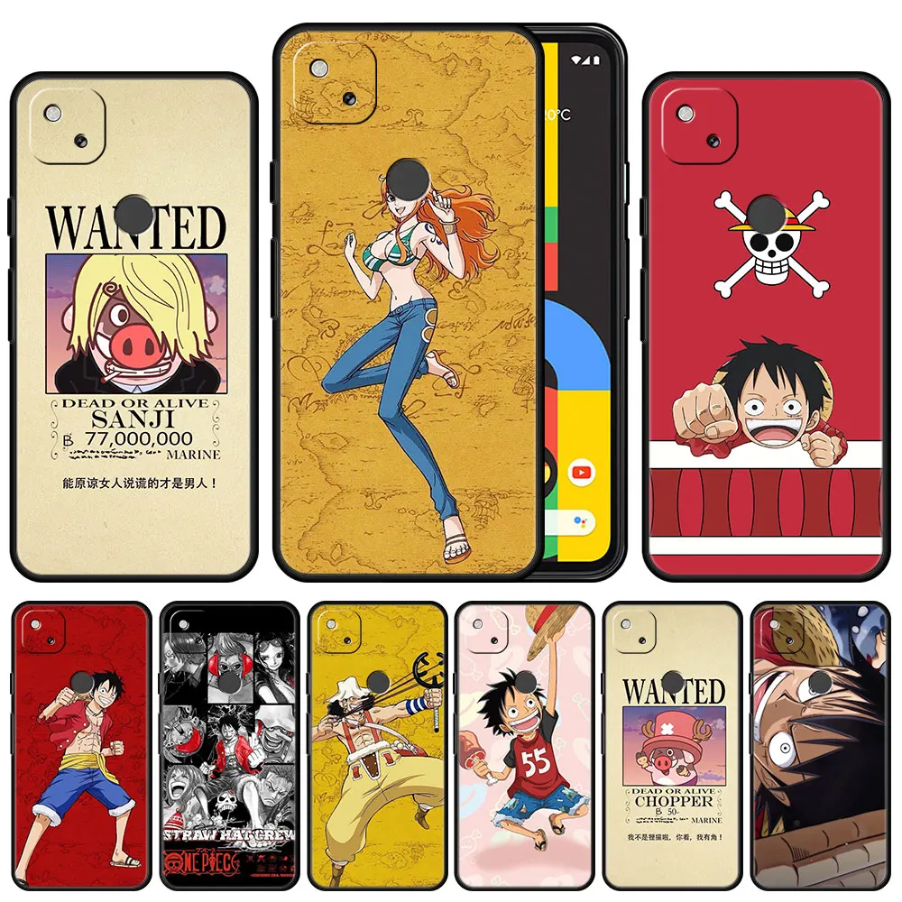 

Case Cover for Google Pixel 5a 4a 3 4 XL 5 6 Pro 4G 5G Official Shell Style Casing Fashion Phone One Piece Luff Manga Anime