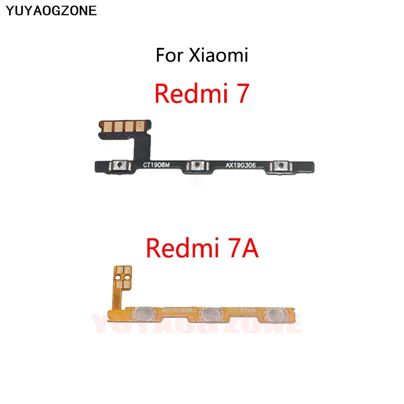 Кнопка питания кнопка включения/выключения звука гибкий кабель для Redmi 7 7A