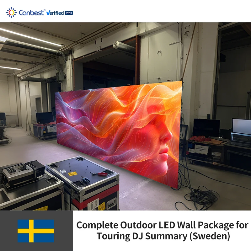 Фото Светодиодный видеоэкран Canbest Rx P3.9 3.91 мм 5000x3000 мм (16.4x9.8 футов) для наружного использования, аренды, выездных мероприятий и диджеев в Швеции №4