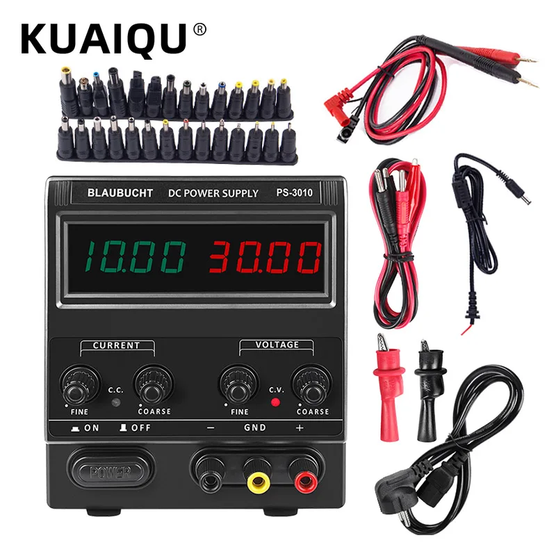 

Adjustable DC Power Supply 30V 10A USB Digital Lab Bench Power Source Stabilized Switch Power Supplies Voltage Regulator 120V 3A