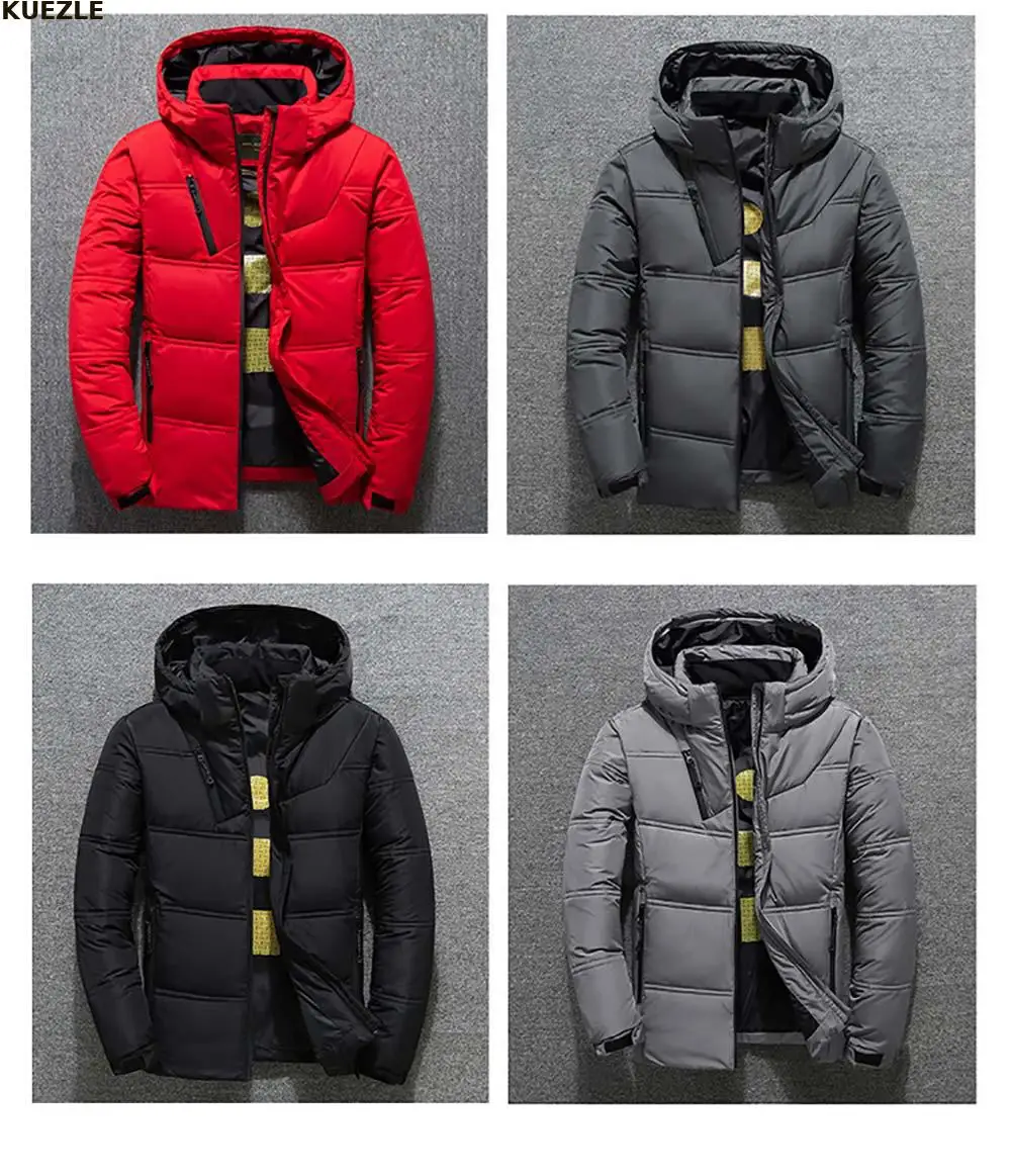 

Down Jackets 2022 Thick Warm Men Jacket Thermal Thick Coat Snow Red Black Parka Male Warm Outwear White Duck Down Jacket Men