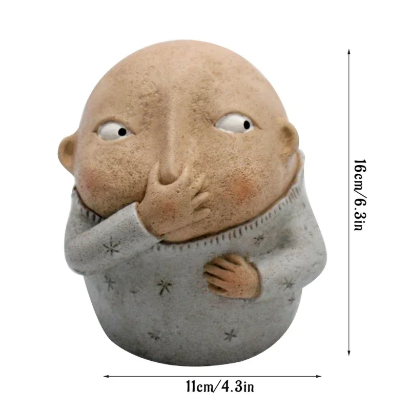 Креативная скульптура мальчика с носом примитивная фигурка ручная роспись