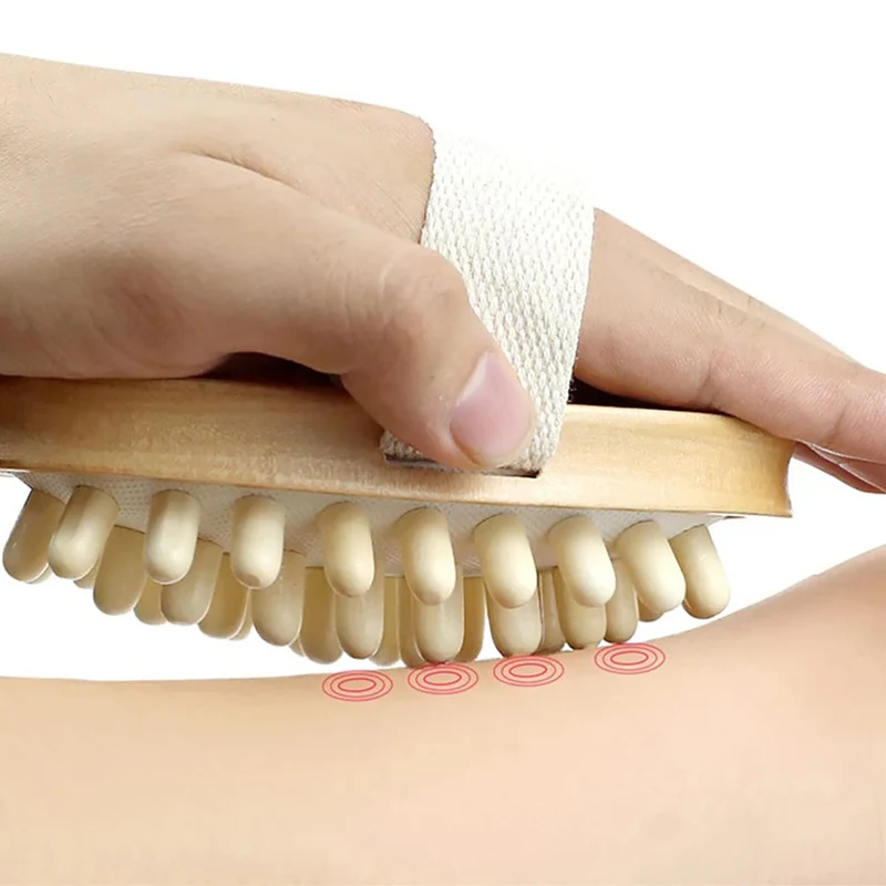 

Деревянная Массажная щетка для тела, Ручной портативный массажер для снятия целлюлита, снятия напряженных мышц, массажный инструмент из на...