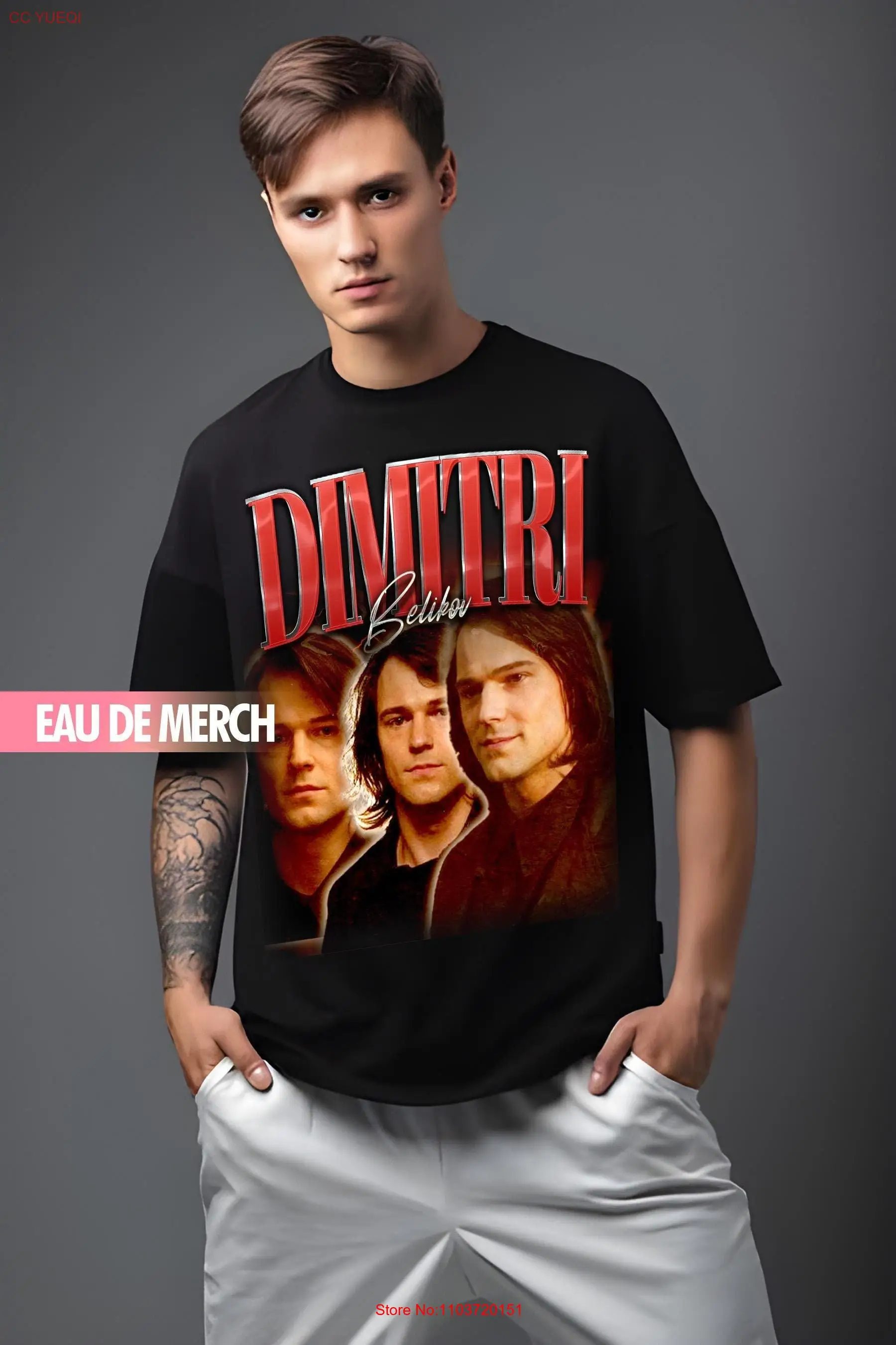 DIMITRI BELIKOV TEES Винтажная футболка 90-х Tribute Merch Fans с длинными или короткими рукавами