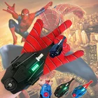 Спиннинговая пусковая установка Человек-паук Disney, оригинальная шнуровка, Спиннер из шелка, черная технология, игрушка для детей
