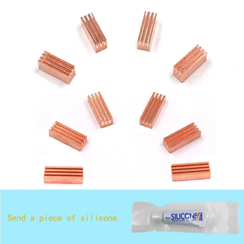 

12 PCS Pure Copper Heatsink for video memory power supply MOS tube / memory north and south bridge radiator / notebook heat sink