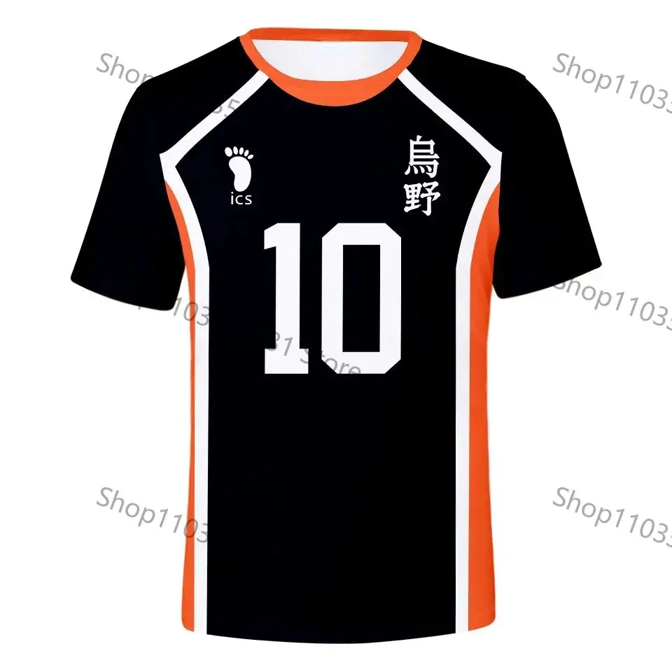 Женская футболка Haikyuu костюм Забавный спортивный топ для старшей школы Хината