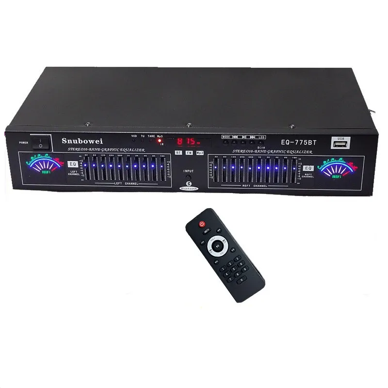 Домашний двухдиапазонный 10-полосный графический стерео эквалайзер EQ775BT Hifi с
