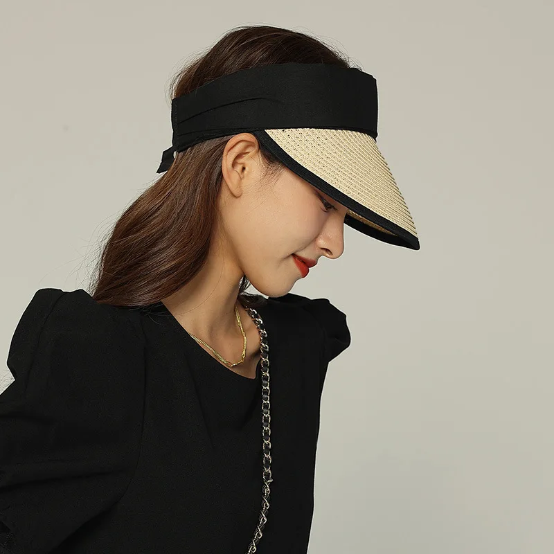 Соломенная шляпа с козырьком шикарная Складная пляжная Панама широкими полями