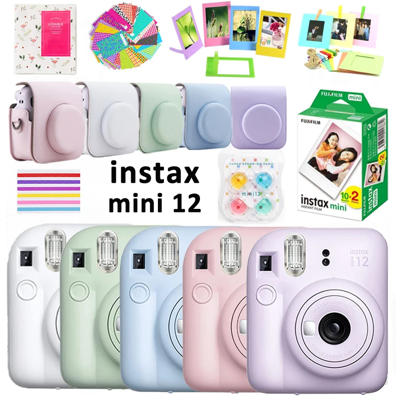 Оригинальная камера Fujifilm Instax Mini12 + 20 листов Mini Film альбом фотосумка 10 в 1