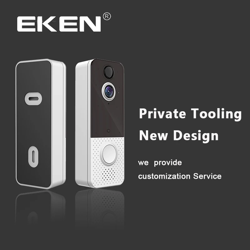 Умный дверной звонок T8 IP 1080P для телефона квартир ИК-сигнализация беспроводная