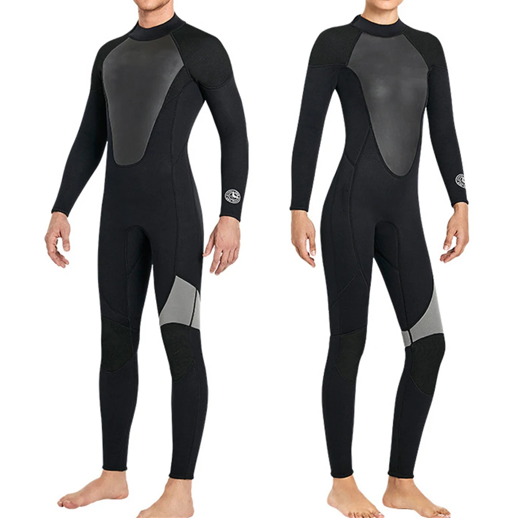 Adult Wetsuit Water Sport Fitting Full Body Diving Clothing Thermal Simple Neoprene Long Sleeve Dive Wear for Women Men