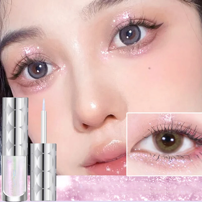 

Aurora Pearlescent Highlighter Glitter Eye Liner Pen Waterproof Pearl Pink Brighten Silkworm Shadow Liquid Eyeliner Makeup