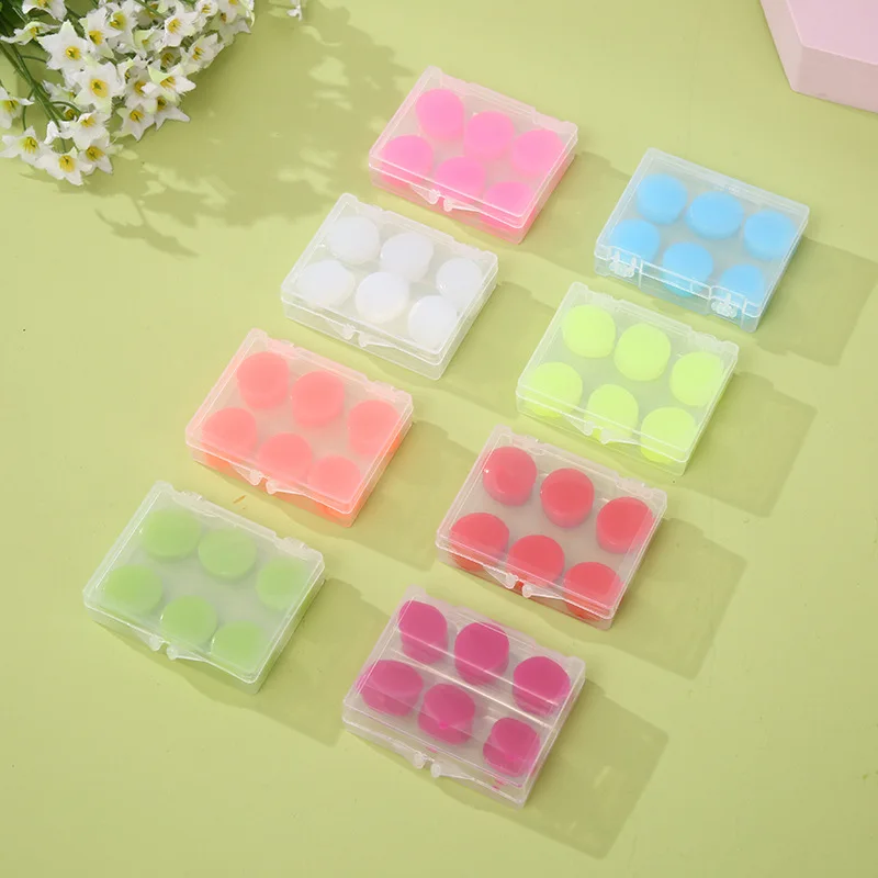 

Silicone Anti-Noise Ear Plugs For Sound Insulation Ear Protection Swimming Earplugs Quiet Learn Workplace Safety Earplugs