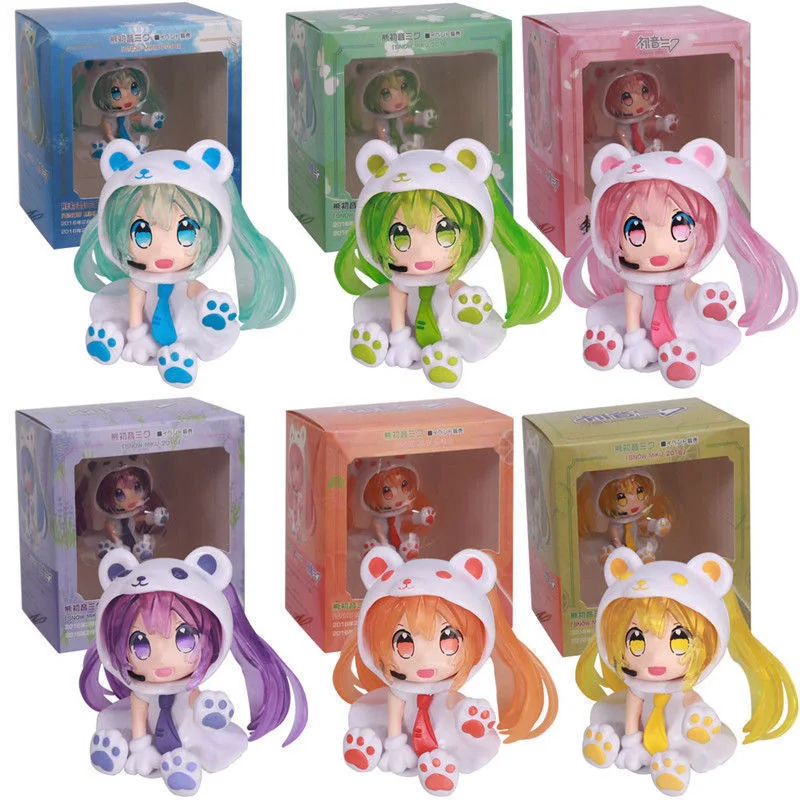 

Hatsune Miku Kawaii Action Figures Model Q Version Bear Chuyin Cute Bear Dolls Decoration Anima Hand-made Toy Birthday Gifts