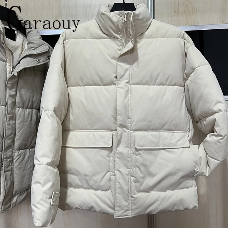 

2022 garaqua мужская, зимняя, утепленная, однотонная, с воротником-стойкой