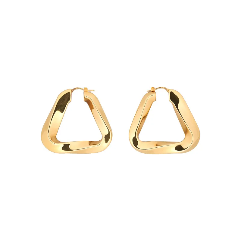 

Irregular Earrings Female Personality Simple Exaggerated Hoop Earring Temperament Earring Triangle Geometric Earrings