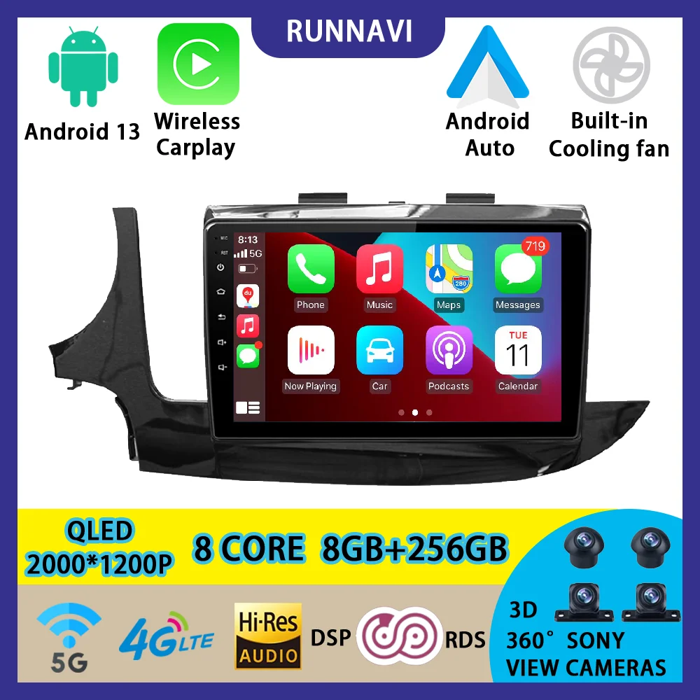 

Android 13 для Buick Encore 2016 - 2019 автомобильное радио, стерео, мультимедийный видеоплеер, навигация GPS, беспроводной Carplay RDS DSP авто