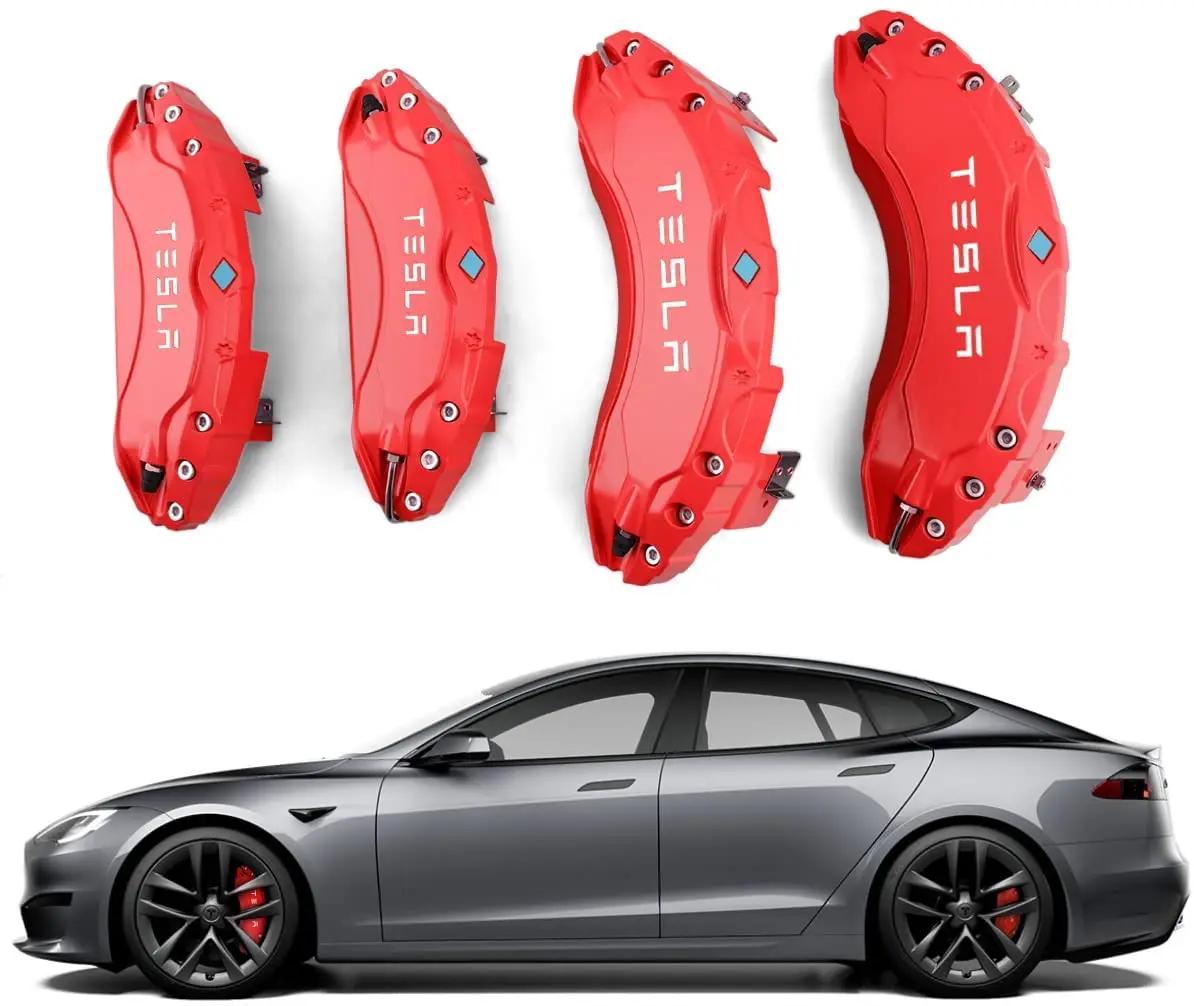 

Brake Caliper Cover For Tesla 18-2022 Model 3 Y 18 Inch 19 Inch Car Modification Accessories Athletic Decoration Covers