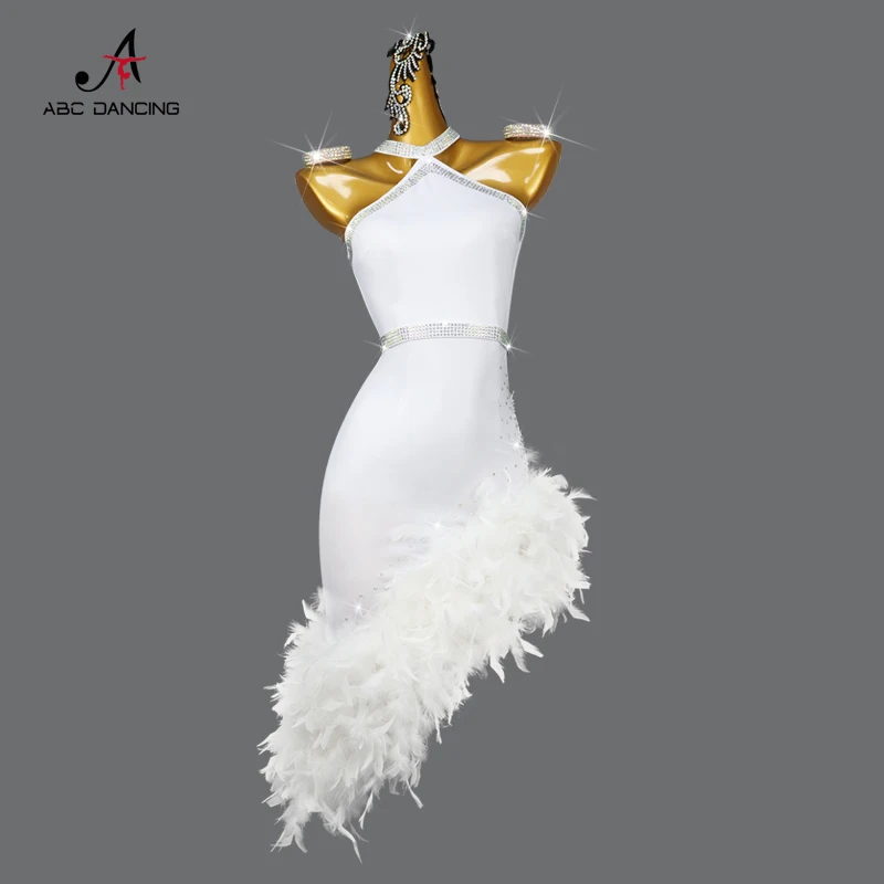 

Adult Sexy Latin Dance Dresses Women's Tassels Dance Performance Competition Clothing Modern Dance Big Swing Waltz Dance Dress