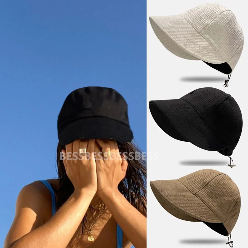 

Кепка-Панама женская с широкими полями, регулируемая шапка от солнца, дышащая, для пляжа, летняя