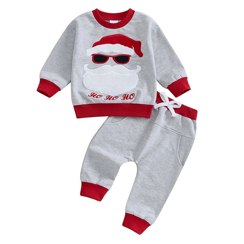 Рождественский наряд для маленьких мальчиков пуловер с длинными рукавами и