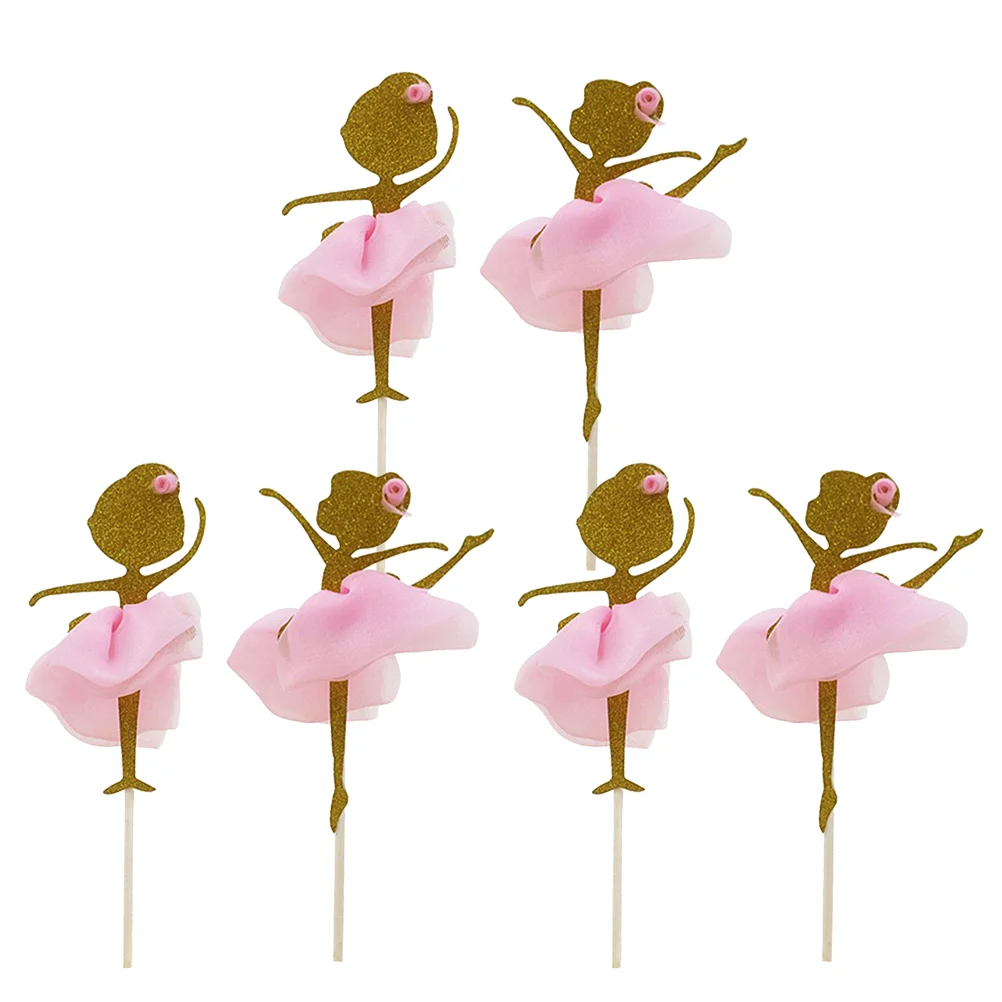 

6PCS Dancing Girl Cupcake Toppers Girl Design Cake Picks Cupcake Decoration for Wedding Bridal Birthday Party